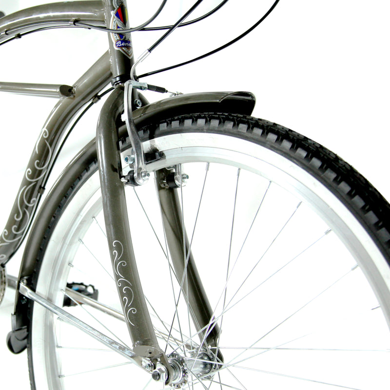 Bicicleta BENOTTO City TANDEM FOR 2 R26 21V. Shimano Frenos 'V' Acero Cafe Cobrizo/Plata Talla:UN