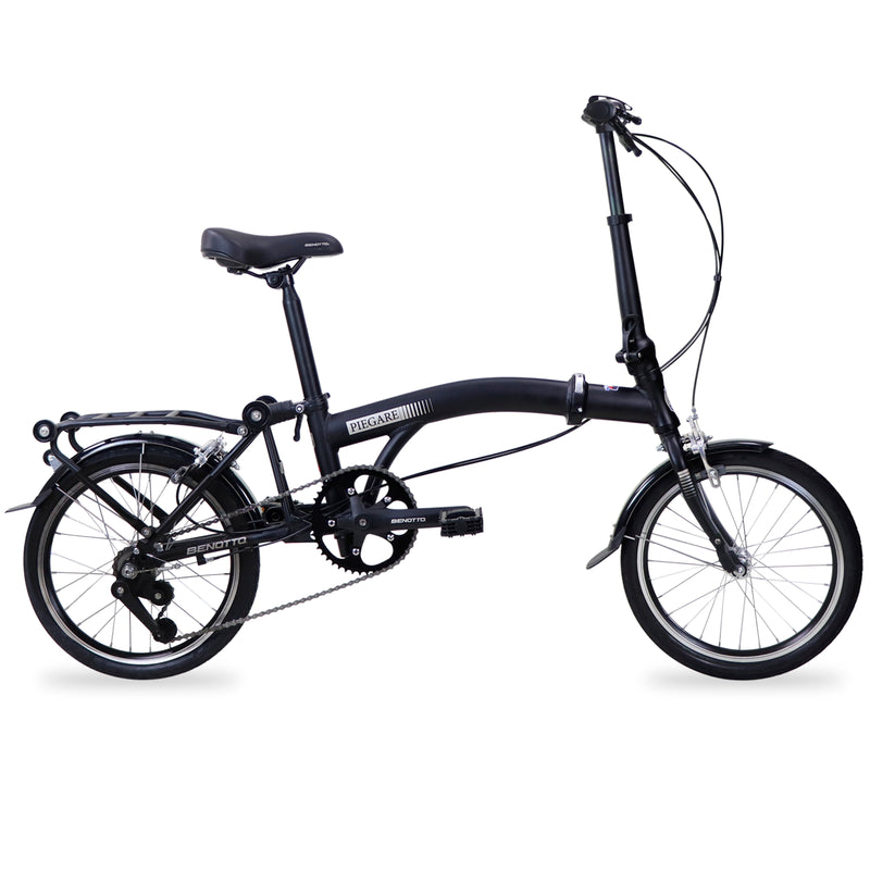 Bicicleta BENOTTO Plegable PIEGARE R16 3V. Unisex Frenos 'V' Aluminio Negro Talla:UN