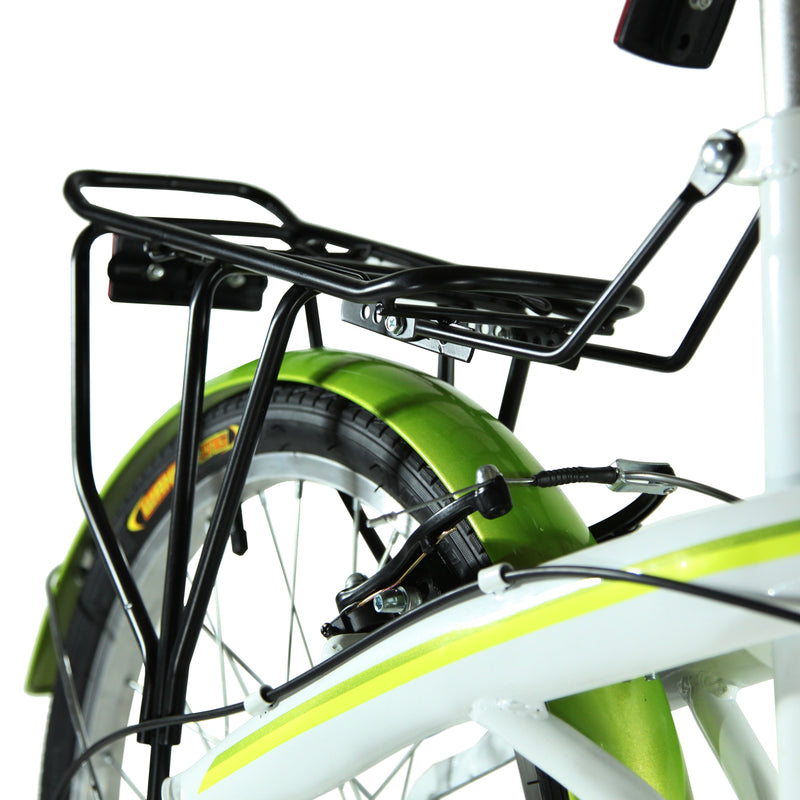 Bicicleta BENOTTO Plegable VANCOUVER R20 7V. Frenos 'V' Acero Blanco/Verde Talla:UN