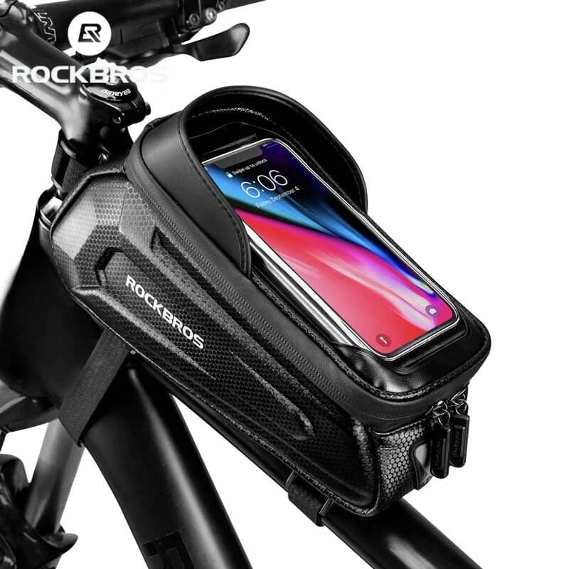  ROCKBROS Soporte para teléfono de motocicleta con amortiguador  de vibración para teléfonos de 4.7 a 7.1 pulgadas, soporte para teléfono  celular para motocicleta, soporte universal para manillar de motocicleta  (montaje en