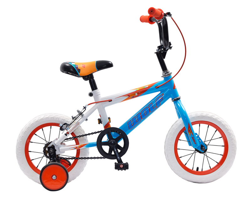 BENOTTO Bicicleta WOLF Infantil R12 1V. Niño Frenos V Ruedas Laterales Acero Azul/Blanco Talla:UN