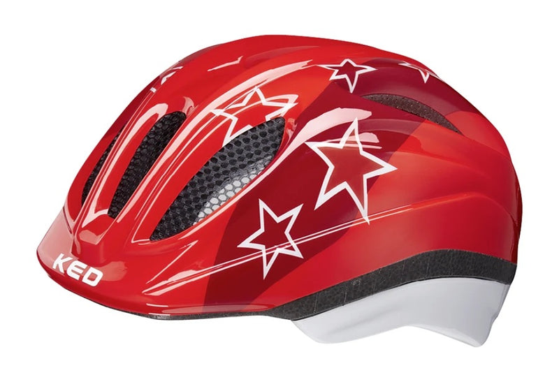 KED Meggy Estrellas Rojo Casco para Ciclismo de Montaña