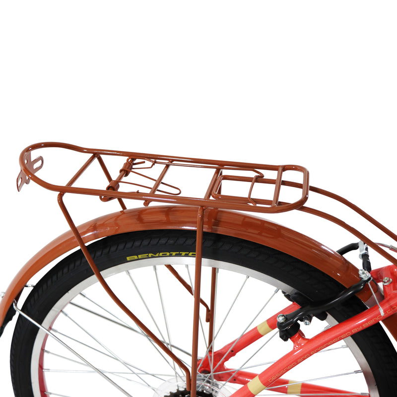 Bicicleta BENOTTO City CITY BIKE R24 7V. Mujer FS Sunrace Frenos 'V' Aluminio Naranja Talla:UN