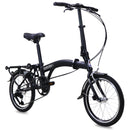 Bicicleta BENOTTO Plegable PIEGARE R16 3V. Unisex Frenos 'V' Aluminio Negro Talla:UN