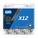 Cadena KMC 12v X12 Plata 126E