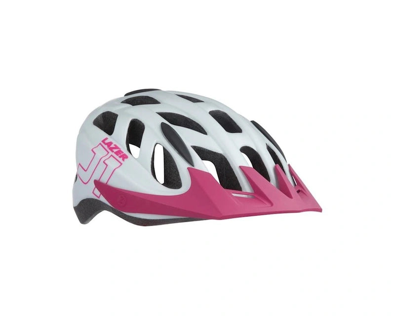 CASCO KIDS J1 MATE BLANCO PINK + TALLA S