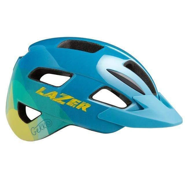 CASCO KIDS GEKKO AZUL CON AMARILLO