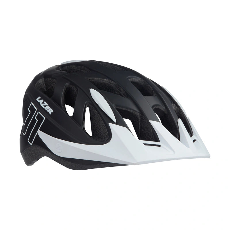 CASCO KIDS J1 MATE NEGRO BLANCO NET+LED