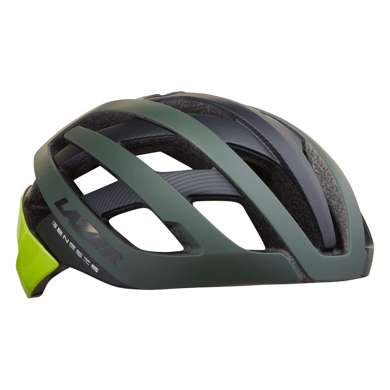 CASCO ROAD GENESIS MIPS VERDE OSCURO AMARILLO TALLA M