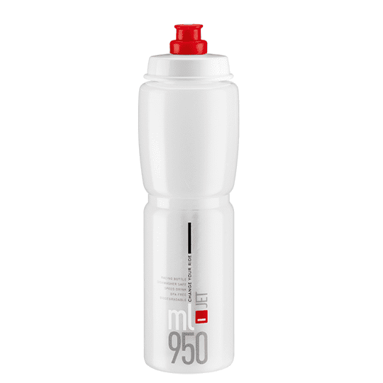 Anfora Elite Jet Transparente Logo Rojo 950ml