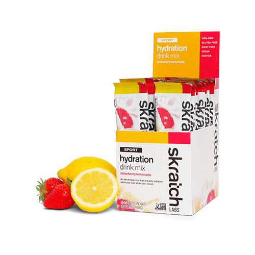 Skratch Labs Hydration Mix Singles 24gr Strawberry Lemonade Caja c/20pz