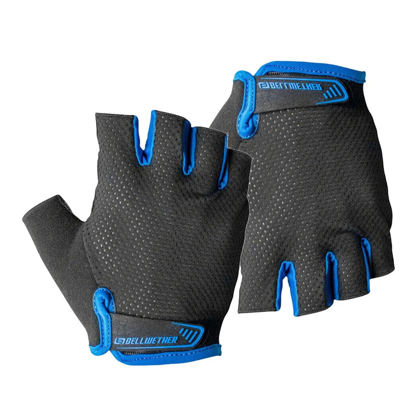 GUANTES BELLWETHER GEL SUPREME NEGRO/AZUL MEDIANO