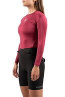 Base Layer Manga Larga – Mujer - Burgundy
