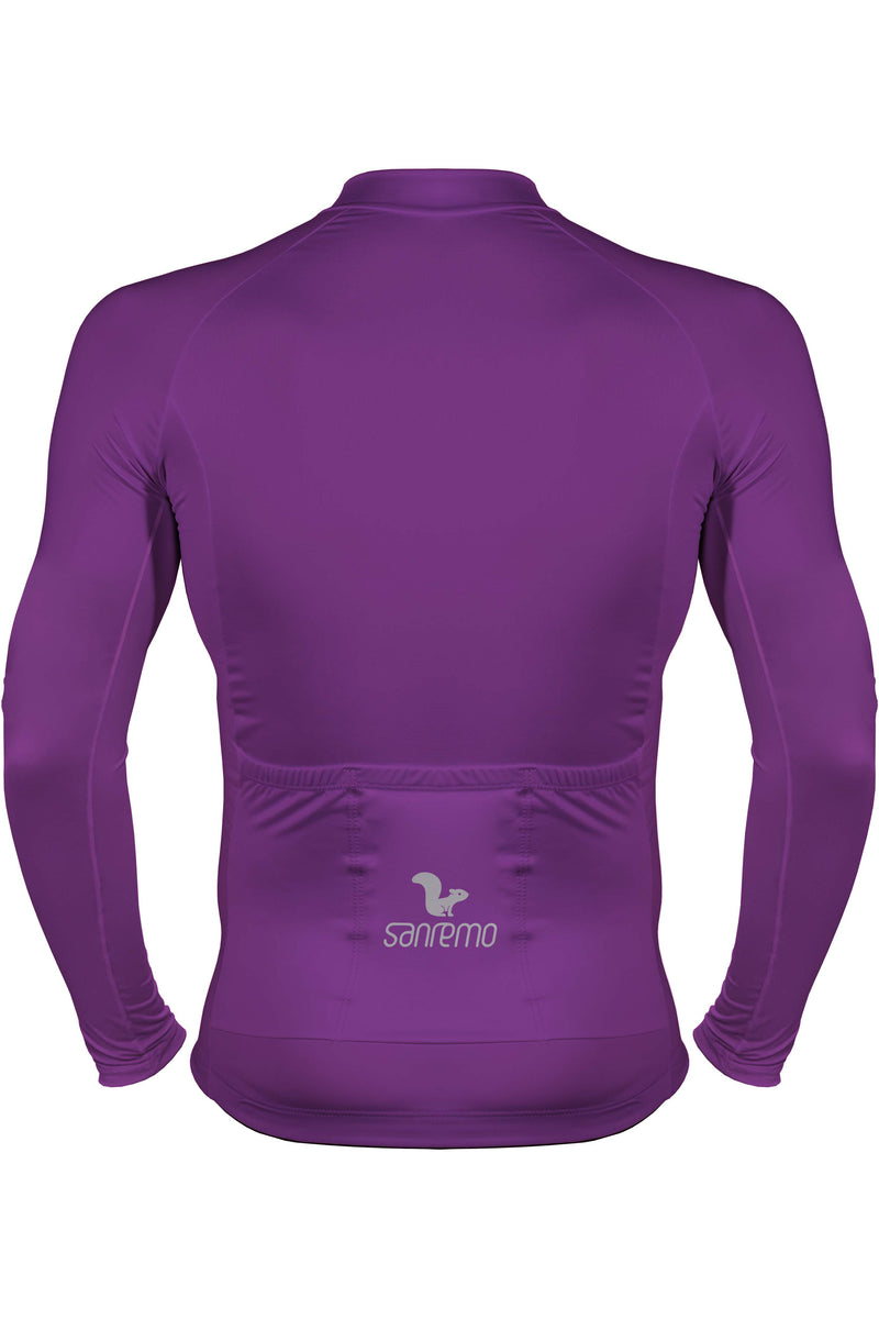 Jersey Basic Manga Larga - Hombre - Morado