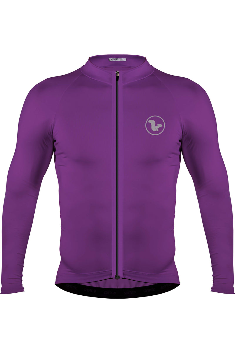 Jersey Basic Manga Larga - Hombre - Morado