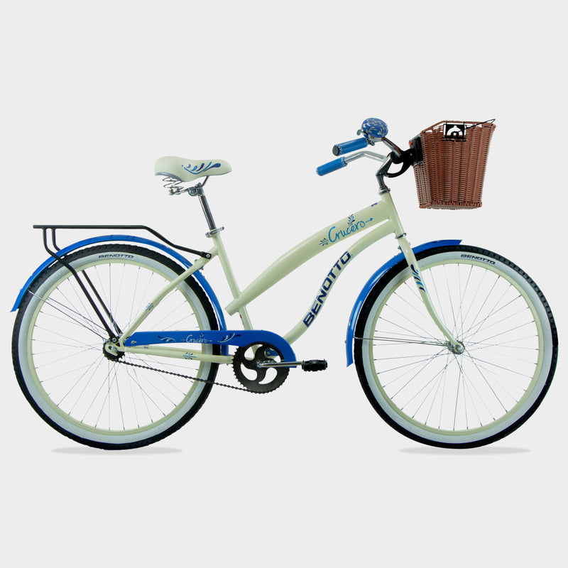 Bicicleta BENOTTO City CRUCERO R26 1V. Mujer Frenos Contrapedal Acero Crema Talla:UN