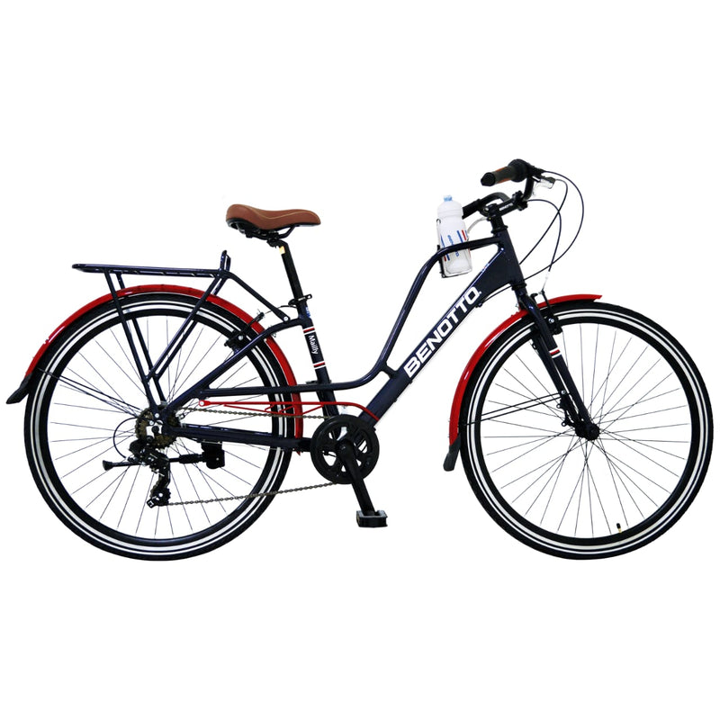 Bicicleta BENOTTO City MAILLY R700 7V. Unisex Frenos 'V' Aluminio Negro Azulado Talla:UN