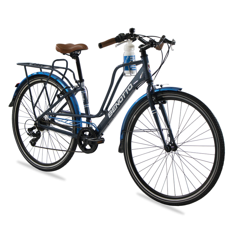 Bicicleta BENOTTO City MAILLY R700 7V. Unisex Frenos 'V' Aluminio Gris Oscuro Talla:UN