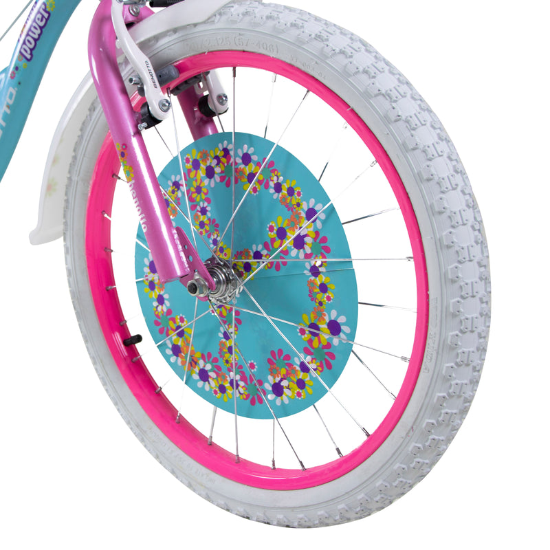 Bicicleta BENOTTO Cross FLOWER POWER R20 1V. Niña Frenos 'V' Acero Aqua/Rosa Brillante Talla:UN