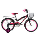 Bicicleta BENOTTO City LAYLA R16 1V. Niña Frenos 'V' con Porta Bulto, Ruedas Laterales Acero Negro Talla:UN