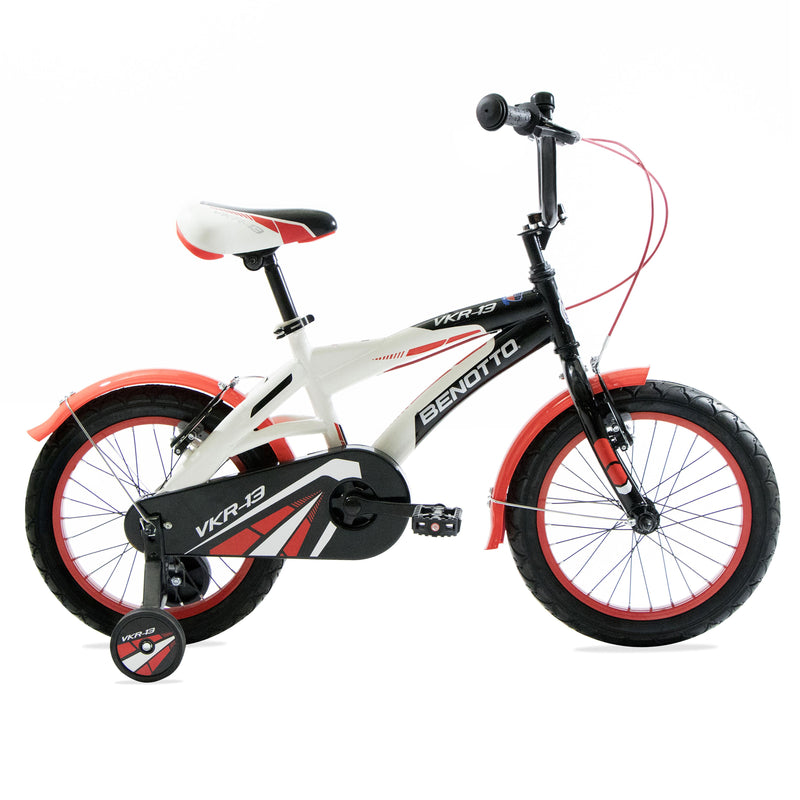 Bicicleta BENOTTO Cross VKR-13 R16 1V. Niño Frenos 'V' Acero Rojo/Negro/Blanco Talla:UN