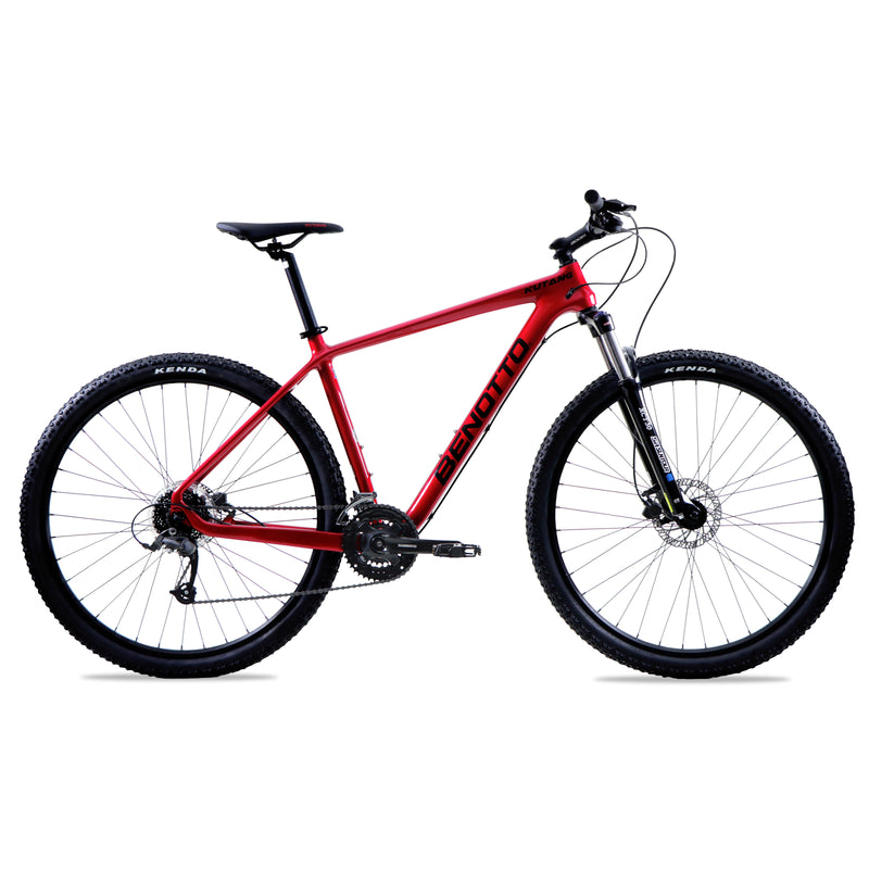 Bicicleta BENOTTO Montaña KUTANG CARBON FIBER R29 3x8 Shimano Frenos Doble Disco Hidraulico Carbon Rojo/Negro