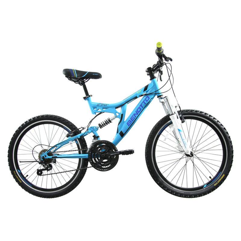 Bicicleta BENOTTO Montaña SNIPER R24 21V. Hombre DS Frenos 'V' Acero Azul/Blanco Talla:UN