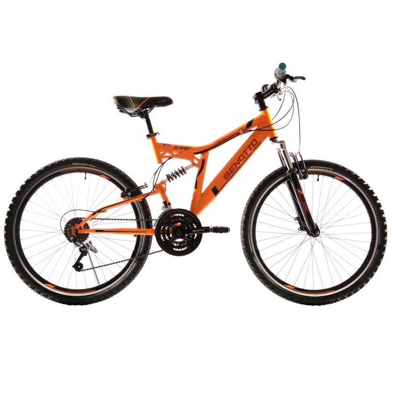 Bicicleta BENOTTO Montaña SNIPER R26 21V. Hombre DS Frenos 'V' Acero Naranja/Negro Talla:UN