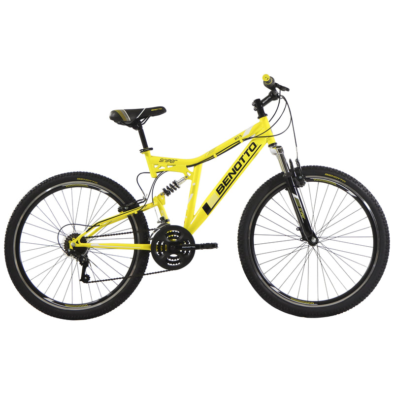 Bicicleta BENOTTO Montaña SNIPER R27.5 21V. Hombre DS Frenos 'V' Acero Amarillo/Negro Talla:UN