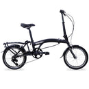 Bicicleta BENOTTO Plegable PIEGARE R16 3V. Unisex Frenos 'V' Aluminio Negro Talla:UN