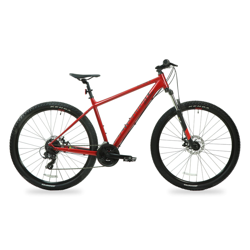 Bicicleta BERGAMONT Montaña REVOX 2 R27.5 3x7 Hombre FS Shimano Frenos Doble Disco Mecánico Aluminio Rojo  Talla:SS (286836-158)