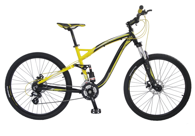 Bicicleta BENOTTO Montaña DS-800 R27.5 24V. DS Shimano Altus Frenos Doble Disco Mecanico Aluminio Negro/Amarillo Talla:SM