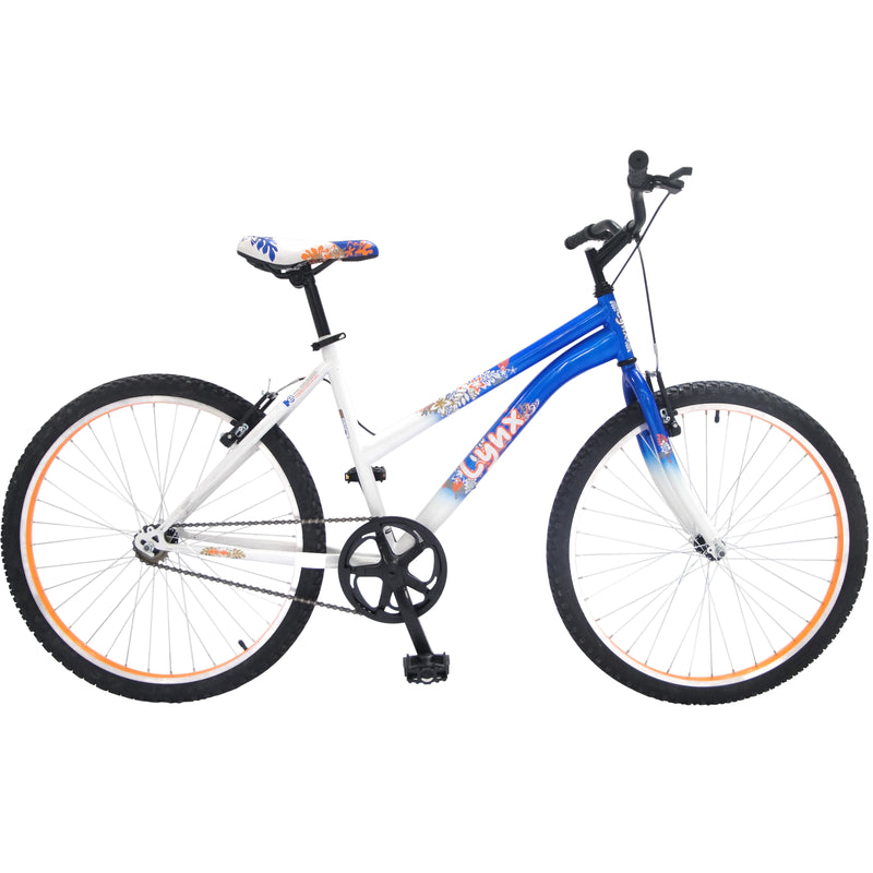 Bicicleta LYNX Montaña R26 1V. Mujer Frenos 'V' Acero Azul Oscuro/Blanco Talla:UN