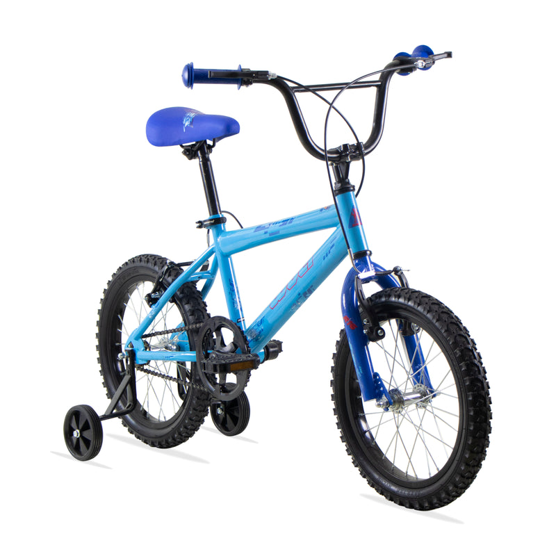 Bicicleta WOLF Cross R16 1V. Niño Frenos 'V' Ruedas Laterales Acero Azul/Azul Oscuro Talla:UN