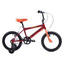 Bicicleta WOLF BMX R16 1V. Niño Frenos 'V' Ruedas Laterales Acero Guinda/Naranja Talla:UN