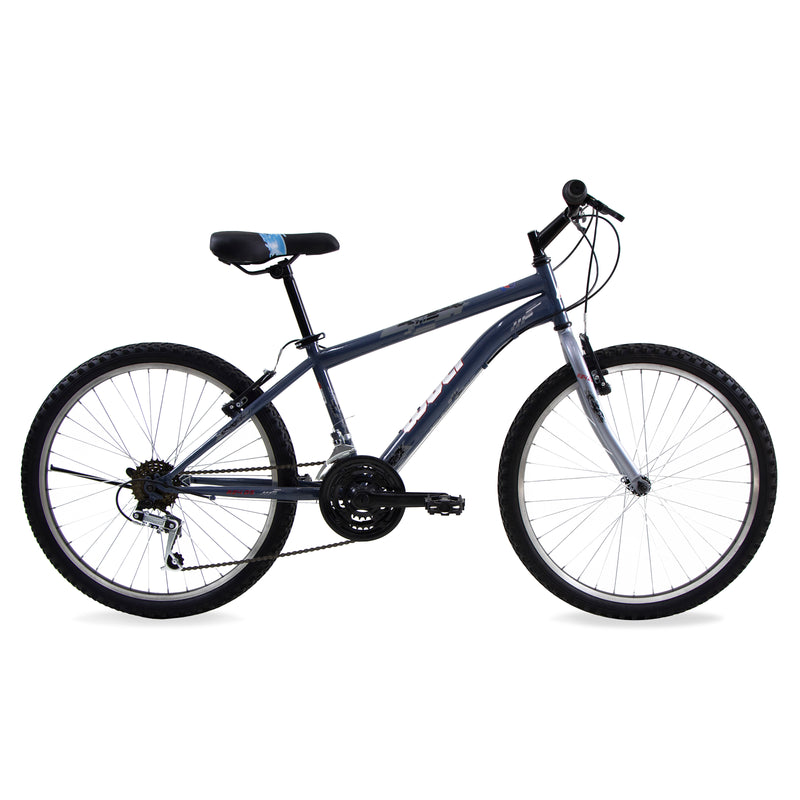 Bicicleta WOLF Montaña R24 18V. Hombre Frenos 'V' Acero Gris/Gris Azulado Talla:UN