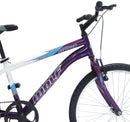 Bicicleta WOLF Montaña R24 1V. Hombre Frenos 'V' Acero Morado/Blanco Talla:UN