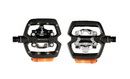 LOOK Pedal Híbrido GEO TREKKING ROC VISION Plataforma con Pins / Contacto SPD Aluminio/CrMo con Luz + Placas