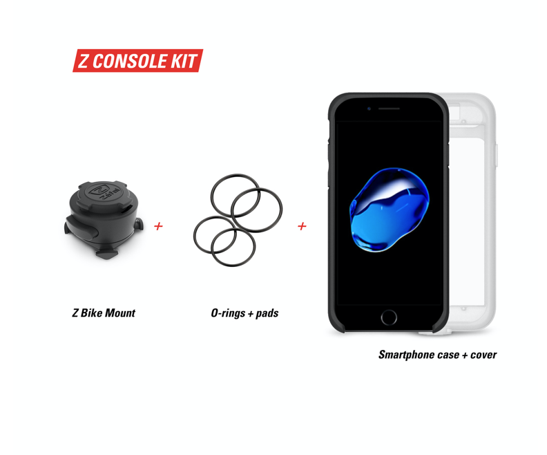 ZEFAL Soporte para Smartphone Z CONSOLE IPHONE 7/8 Soporte al Manubrio + Funda + Mica