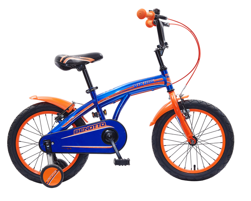 Bicicleta BENOTTO Cross VIKING R16 1V. Niño Frenos V Acero Azul/Naranja Talla:UN