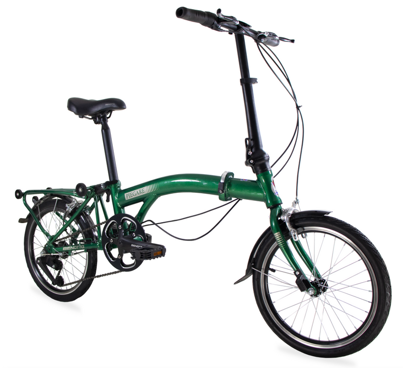 Bicicleta BENOTTO Plegable PIEGARE R16 3V. Unisex Frenos V Aluminio Verde Oscuro Talla:UN