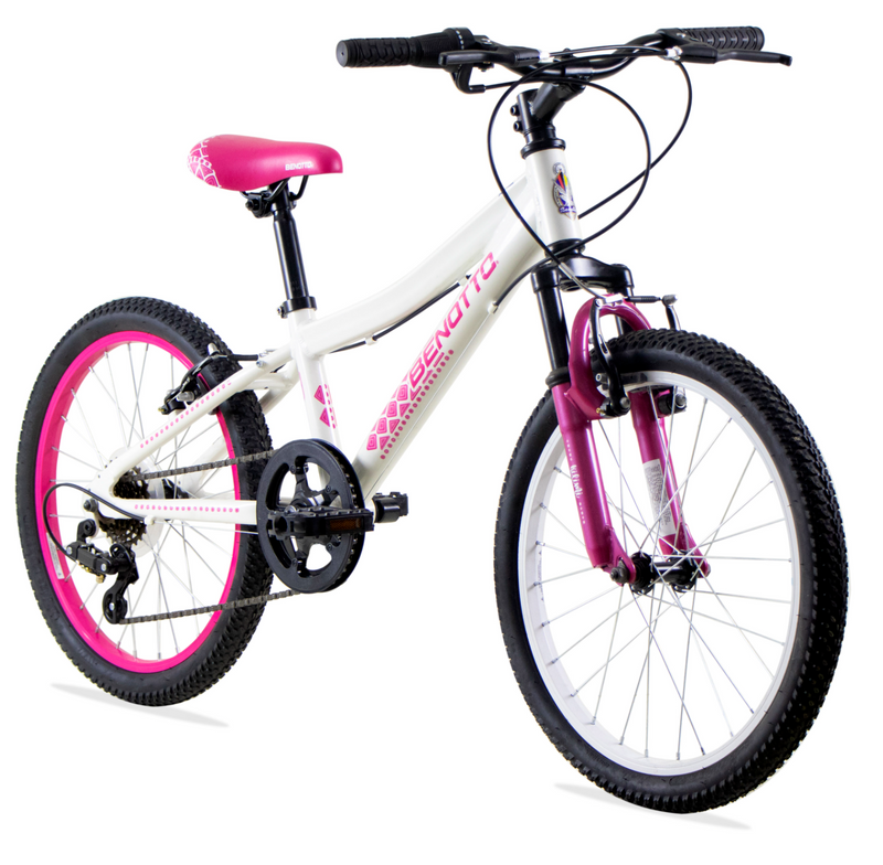 Bicicleta BENOTTO Montaña KILIMI R20 6V. Niña Frenos V Aluminio Blanco Aperlado/Rosa Aperlado Talla:UN