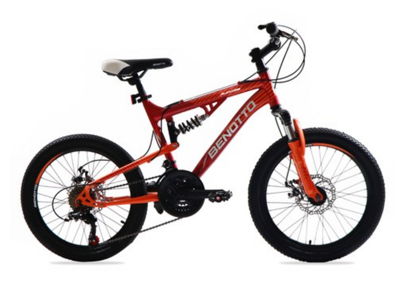 Bicicleta BENOTTO Montaña BLACKCOMB R20 21V. Hombre DS Frenos Doble Disco Mecanico Acero Rojo/Naranja Talla:UN