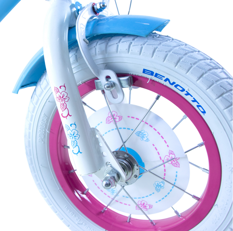BENOTTO Bicicleta Infantil PIXIE R12 1V. Niña Frenos Caliper/Contrapedal Acero Azul Claro/Blanco Talla:UNICA