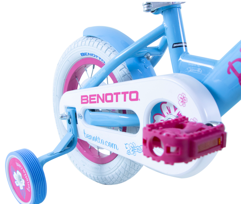 BENOTTO Bicicleta Infantil PIXIE R12 1V. Niña Frenos Caliper/Contrapedal Acero Azul Claro/Blanco Talla:UNICA