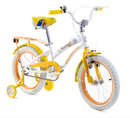 Bicicleta BENOTTO Cross GISELLE R16 1V. Niña Frenos Contrapedal Ruedas Laterales Acero Blanco/Amarillo Talla:UN