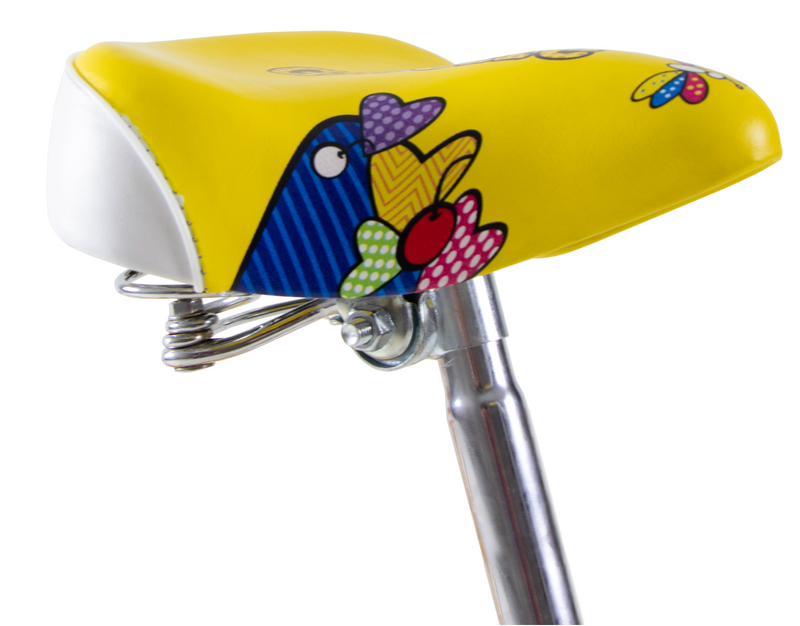 Bicicleta BENOTTO Cross GISELLE R16 1V. Niña Frenos Contrapedal Ruedas Laterales Acero Blanco/Amarillo Talla:UN