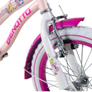 Bicicleta BENOTTO Cross GISELLE R16 1V. Niña Frenos Contrapedal Ruedas Laterales Acero Rosa/Blanco Talla:UN
