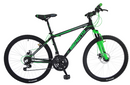 Bicicleta BENOTTO Montaña XC-5000 R26 21V. Sunrace Frenos Doble Disco Mecanico Aluminio Negro/Verde Talla:MM