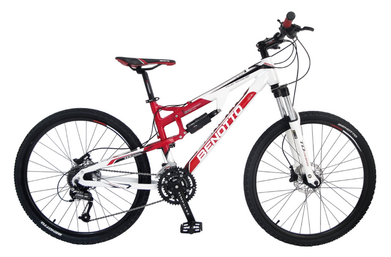 BENOTTO Bicicleta de Montaña DS-900 R27.5 27V. Hombre Shimano Altus Frenos Doble Disco Hidraulico Aluminio Rojo/Blanco Talla:ML